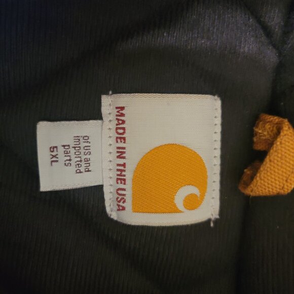 Carhartt Brown (J140BRN) Union Made Jacket with BLK Quilted liner US MEN SZ 5XL - Picture 7 of 14